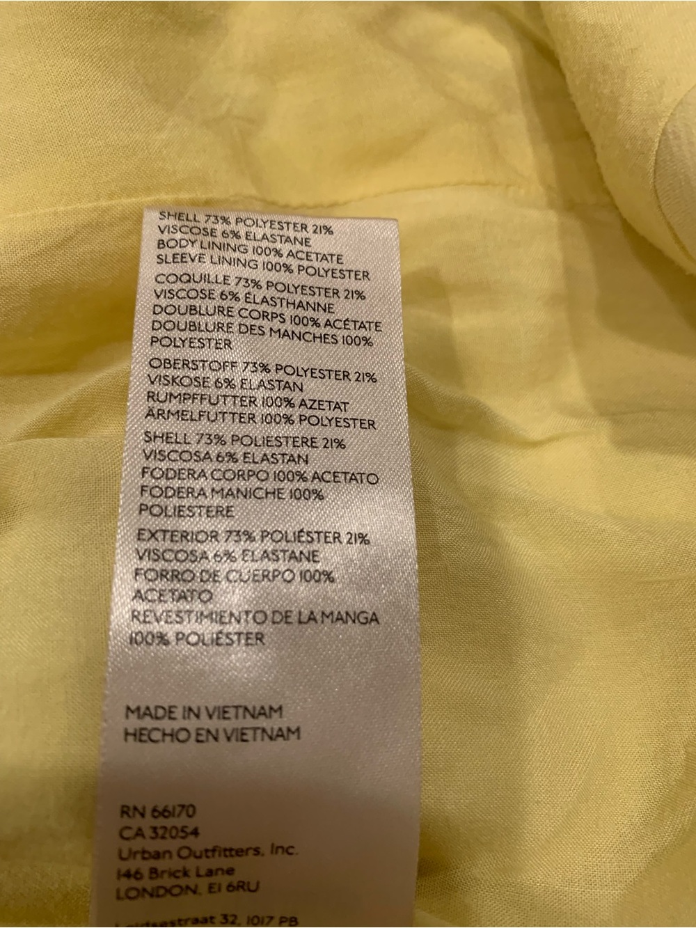 Maeve by Anthropologie Button Back Blazer Yellow Medium - Picture 7 of 9
